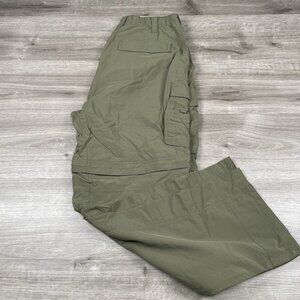 REI Cargo Convertible Pants Mens Size Large Green Hiker Camper Outdoors 30L